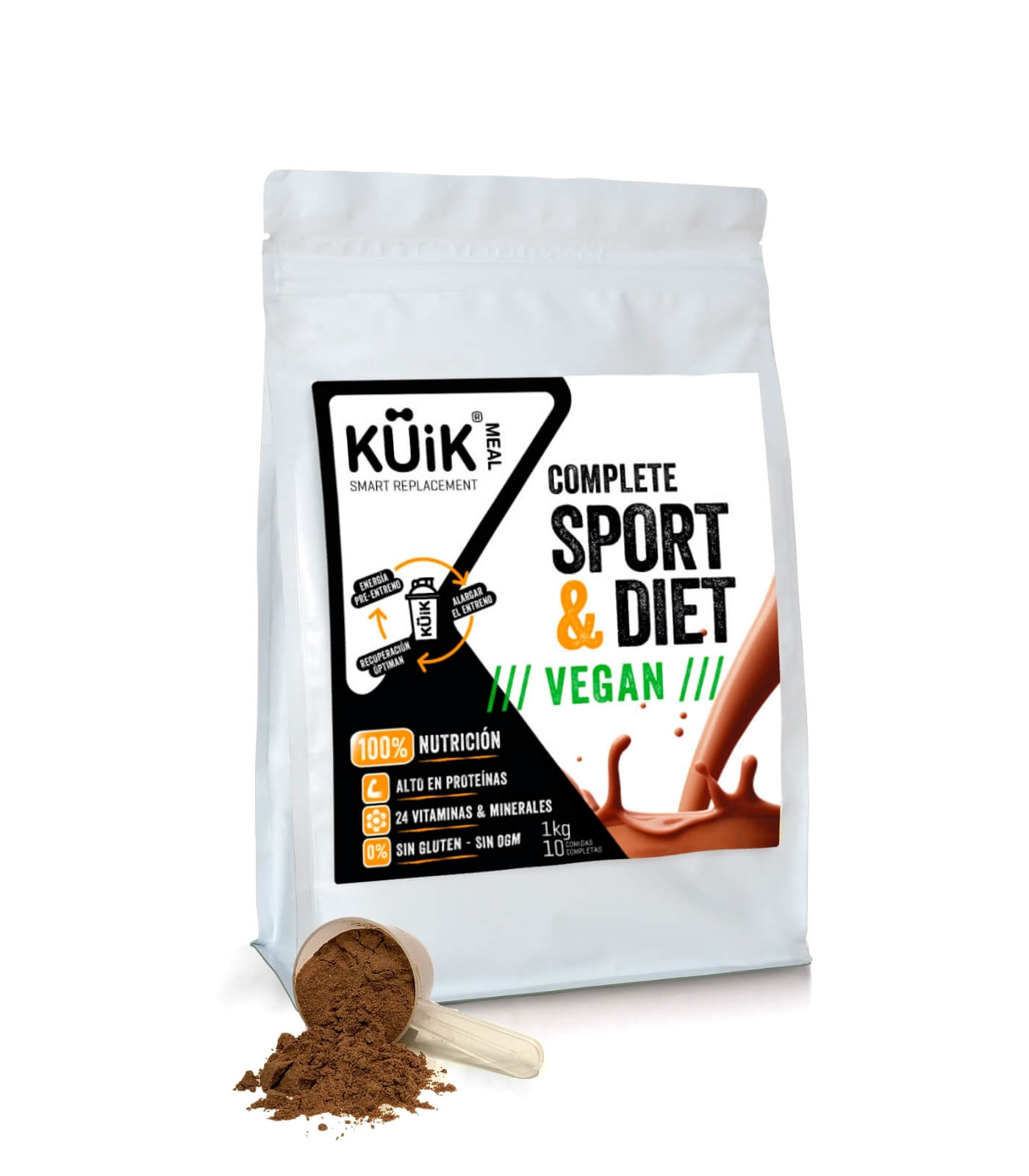 Kuik Meal vegan bolsa de comida vegana completa en polvo para el deporte